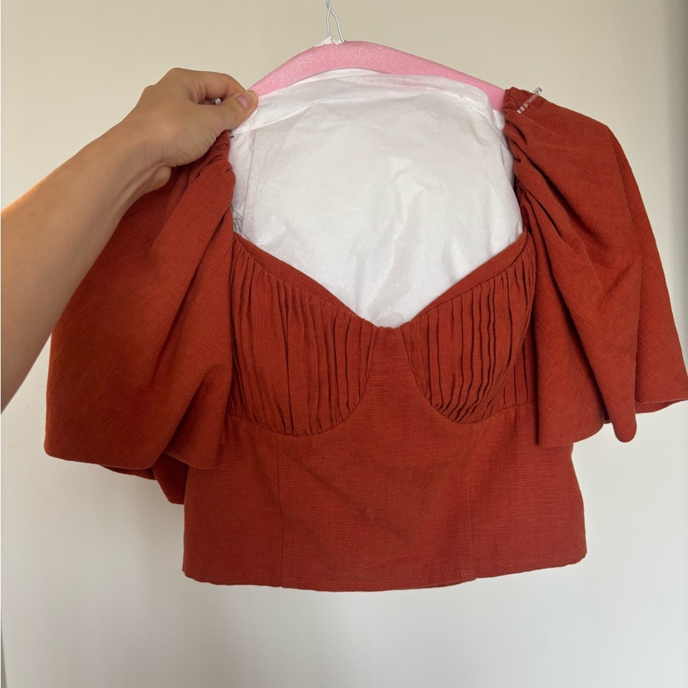 Jonathan Simkhai Rust Orange Women's Top